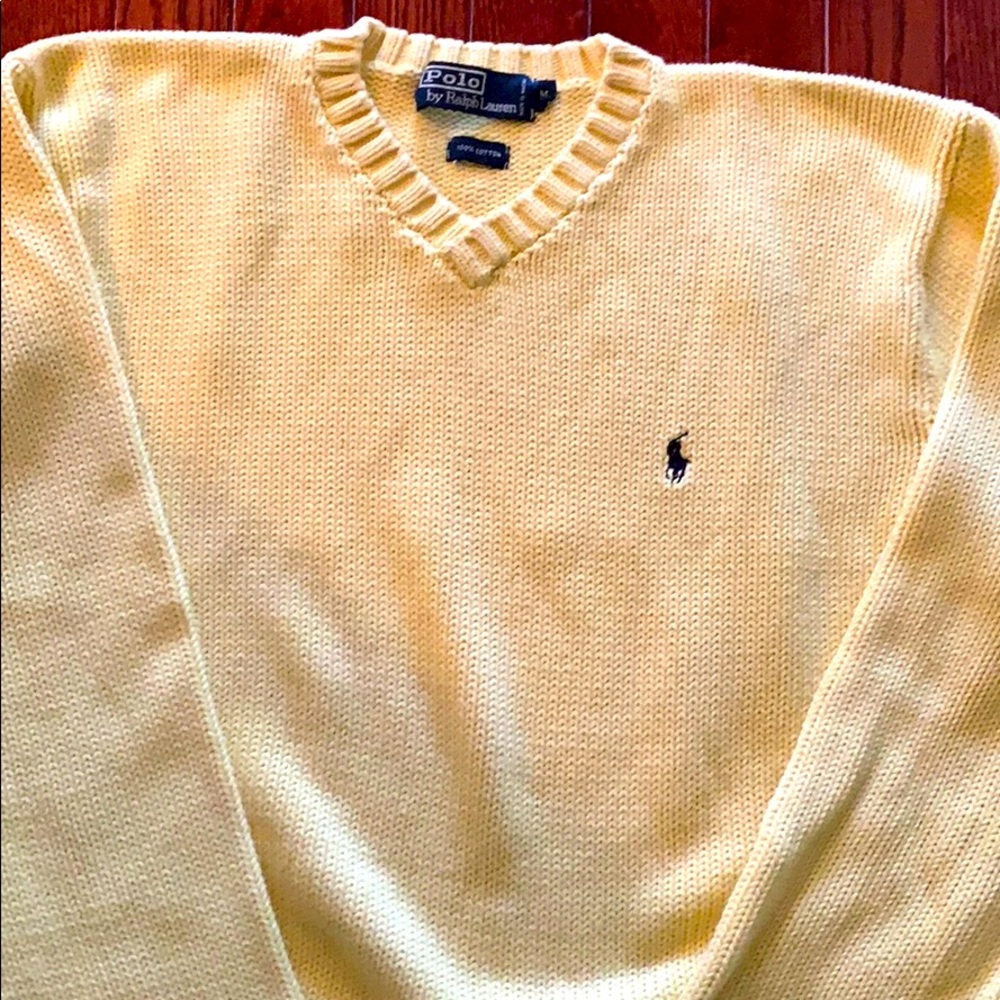 Polo by Ralph Lauren thick sweater yellow sz Med